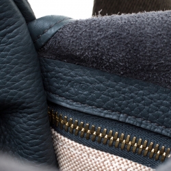 Hermes Blue Jean Togo leather Bourlingue Messenger Bag