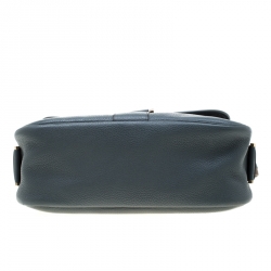Hermes Blue Jean Togo leather Bourlingue Messenger Bag