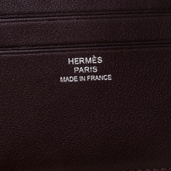 Hermes Macassar Swift Leather Citizen Twill compact Wallet