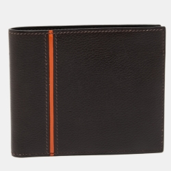 Hermès Chocolat/Orange Epsom Leather MC² Copernic Wallet