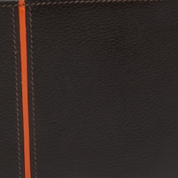 Hermès Chocolat/Orange Epsom Leather MC² Copernic Wallet