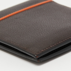 Hermès Chocolat/Orange Epsom Leather MC² Copernic Wallet