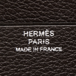 Hermès Chocolat/Orange Epsom Leather MC² Copernic Wallet