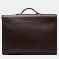 Hermes Brown Leather Togo Sac à Dépêches 38