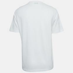 Hermes White Cotton Pique Crew Neck T-Shirt M