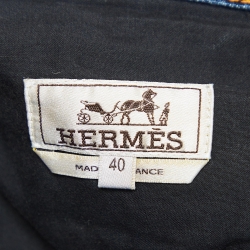 Pre Owned Hermes Navy Blue Denim Straight Cut Jeans M Waist 30"