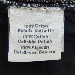 Pre Owned Hermes Navy Blue Denim Straight Cut Jeans M Waist 30"