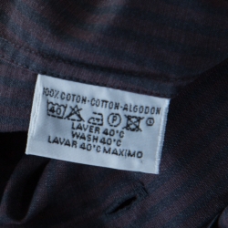Pre Owned Hermes Purple and Grey Striped Washed Cotton Long Sleeve Shirt XL