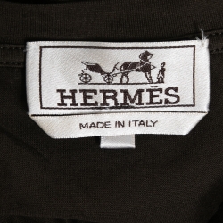 Hermès Brown Jersey Imprime Odyssee T-Shirt XL