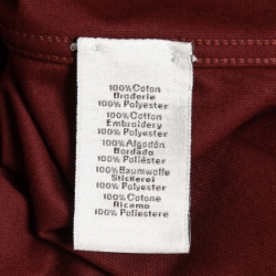 Hermès Brown Jersey 3D H Embroidered T-Shirt L