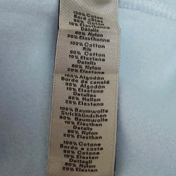 مملوكة مسبقًا Hermes Light Blue Cotton Knit Half Sleeves Crew Neck Sweatshirt M