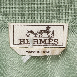 Pre Owned Hermes Green Cotton Pique Polo T-Shirt S