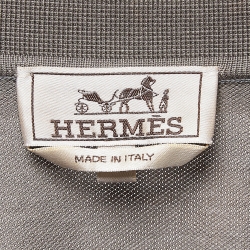Hermes Grey Cotton Pique Polo T-Shirt S