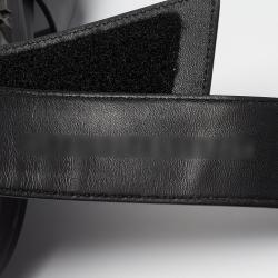 Pre Owned Hermes Black Leather Chypre Sandals Size 45