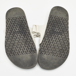Hermes White Leather Chypre Sandals Size 42