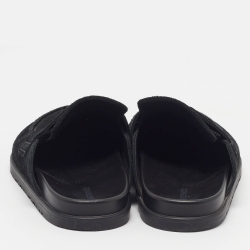 Pre Owned Hermès Go Mule Size 39.5 Black Suede Flat Mules