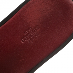 Hermes Brick Red Leather Izmir Sandals Size 42.5