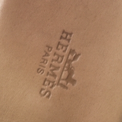 Hermes Light Brown Suede Izmir Sandals Size 42