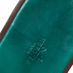 Hermes Green Suede Izmir Flat Slides Size 43