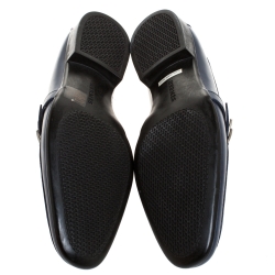 Hermes Marine Blue Leather Dan Loafers Size 43.5