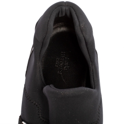  Hermés Black Neoprene and Leather Run Sneakers Size 42.5