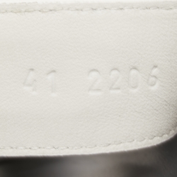 Hermes White Leather Chypre Slides Size 41