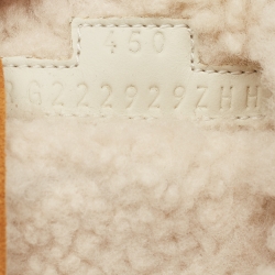 Hermes Tan Suede Fur Lined Chypre Slides Size 45 