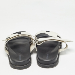 Hermes Off White Leather Chypre Sandals Size 43