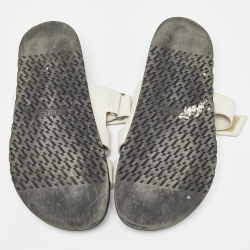 Hermes Off White Leather Chypre Sandals Size 43