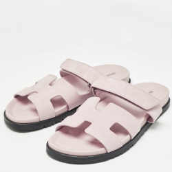 Hermes Beige Suede Chypre Sandals Size 42