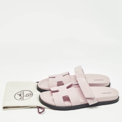 Hermes Beige Suede Chypre Sandals Size 42