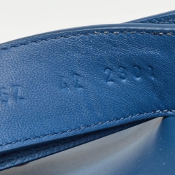 Hermes Blue Leather Chypre Sandals Size 42