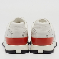 Hermes White Leather Quicker Sneakers Size 40