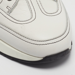 Hermes White Leather Quicker Sneakers Size 40