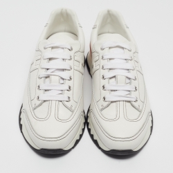 Hermes White Leather Quicker Sneakers Size 40
