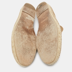 Pre Owned Hermes Olive Green Suede Trip Espadrille Flats Size 40