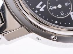 Hermes Black Stainless Steel Clipper Chrono CL1.910 Men's Wristwatch 38MM