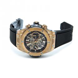 Pre Owned Hublot Skeleton 18K Rose Gold Big Bang Men's Watch 47MM				