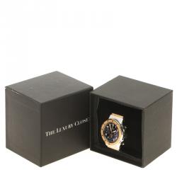 Pre Owned Hublot Black Rose Gold and Stainless Steel Flyback Chrono Super B 1926.7 Men's Wristwatch 42 mm