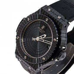 Pre Owned Hublot Black Ceramic / Titanium Big Bang Caviar 346.CX.1800.RX Men's Wristwatch 41MM