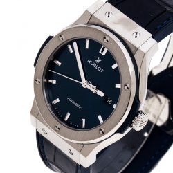 Hublot Blue Titanium Classic Fusion 542.NX.7170.LR Men's Wristwatch 41 mm