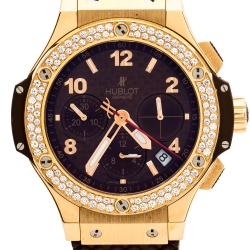 Hublot Chocolate 18K Rose Gold Diamond Big Bang Cappuccino 341.PC.1007.RX.114 Men's Wristwatch 41 mm