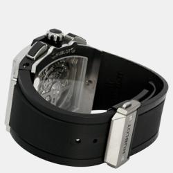 Hublot Grey Titanium Diamond Big Bang 601.NX.0173.LR.1104 Automatic Men's Wristwatch 45 mm