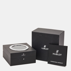 Pre Owned Hublot Green Titanium Alligator Rubber Classic Fusion 542.NX.8970.LR Men's Wristwatch 42 mm