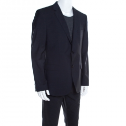 Hugo by Hugo Boss Navy Blue Wool Tailored James Blazer XL