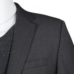 Hugo By Hugo Boss Super 100 Grey Wool Blazer L