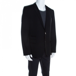 Hugo by Hugo Boss Black Wool Tailored Alkoso Blazer XL