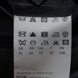 Pre Owned Boss By Hugo Boss Black Self Striped Wool and Mohair Segal Blazer XL