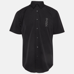 Black Printed Cotton Shirt
