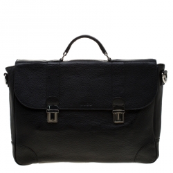 Hugo Boss Black Leather Double Lock Briefcase | Barnebys